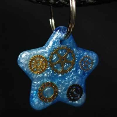 Placa para mascotas Estrella Mecánica